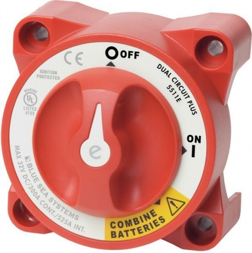 BLUE SEA - 2-poliger Batterie Hauptschalter e-Serie, 350A BLUE SEA - 2-poliger Batterie Hauptschalter e-Serie, 350A