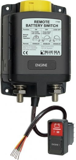BLUE SEA - Fernsteuerbarer Batterie-Hauptschalter - 12V BLUE SEA - Fernsteuerbarer Batterie-Hauptschalter - 12V