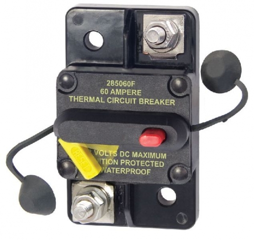 BLUE SEA - 60 A DC - 285-series circuit breaker for surface mounting BLUE SEA - 60 A DC - 285-series circuit breaker for surface mounting